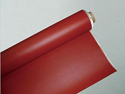供应红色1.3mm夹钢丝单面硅胶布红色夹钢丝单面硅胶布
