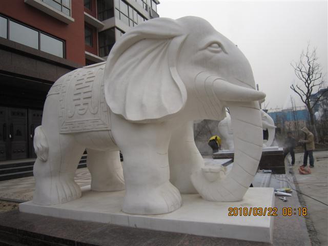 北京市汉白玉大象最大厂家供应汉白玉大象最大