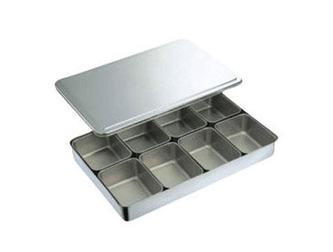 供应YLQM006（日式）不锈钢八格调味盒/不锈钢调味盒YLQM