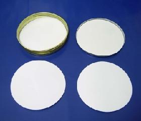 供应乳白色PVC圆形胶片白色PET垫，单面胶圆形乳白色PET绝缘