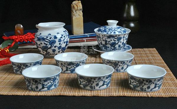 供应陶瓷青花功夫茶具销售，陶瓷青花功夫茶具价格