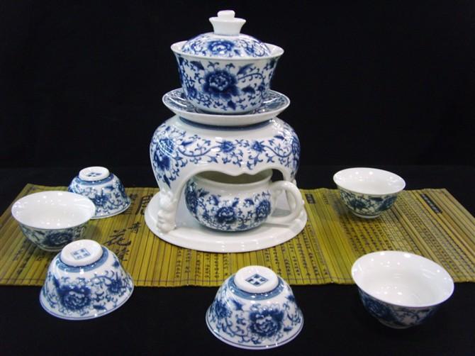 供应青花半自动陶瓷茶具