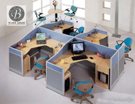 板式办公家具之屏风办公桌4075批发
