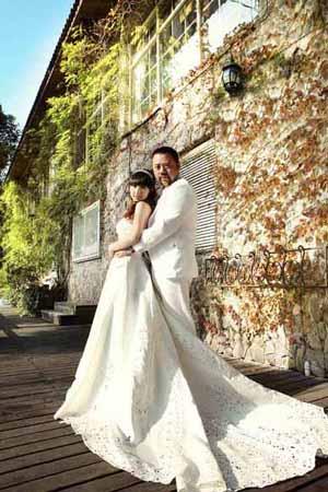 圣摄影工作室春天拍婚纱照的外景杭州西湖外景婚纱摄影