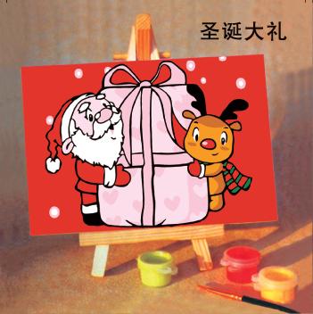 供应尚典蒙娜数字油画财富蓝海创意为先【圣诞大礼】【伞下灰太狼】