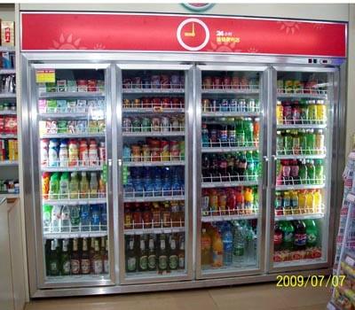 生产24小时便利店四门饮料展示柜LC-2600F、分体冷柜、冰柜