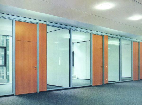 供应单玻90单层玻璃隔断应用办公楼