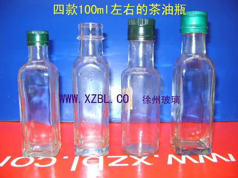 供应用于食用油外包装的100ml方形圆形橄榄油玻璃瓶