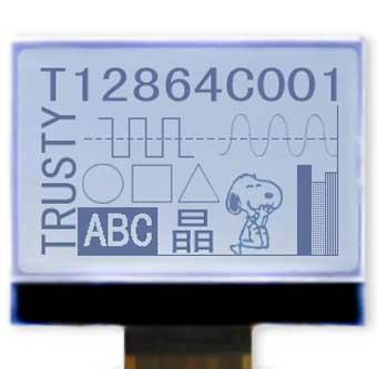 供应1.5寸单色LCD液晶显示屏12864图形点阵