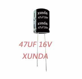 xunda牌47uF16v高频低阻铝电解电容批发