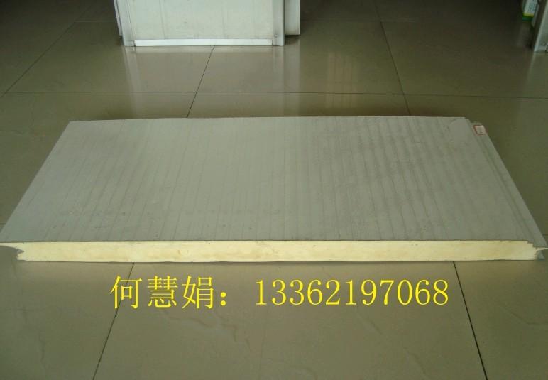 供应浙江夹芯板厂阻燃型聚氨酯PU夹芯板970型墙面板图片