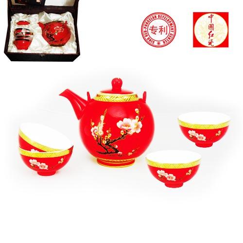 北京红瓷器茶具订购批发