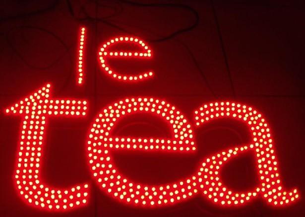 供应桂林光电LED外露发光字吸塑字钛金字顺逸广告制作