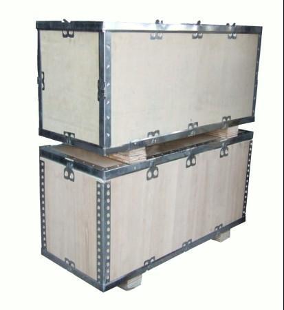 供应济南金属扣件包装箱-济南扣件包装箱，扣件包装箱-木箱价格图片