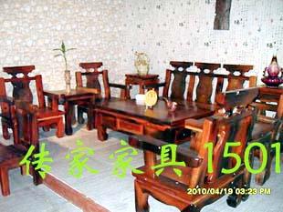 供应传仿古船木家具 宫庭雕刻沙发十件套 15012909496 刘生