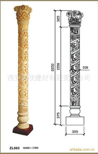 陕西西安罗马柱厂供应罗马柱 景观柱 方柱 圆柱 造型柱图片