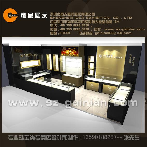 供应深圳供应珠宝展厅专柜设计制作图片