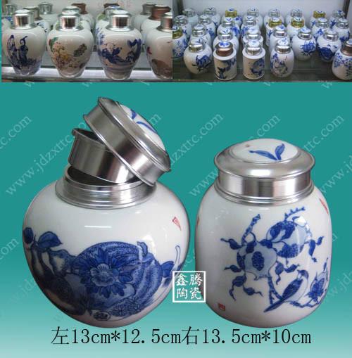 供应锡盖陶瓷茶叶罐定做图片
