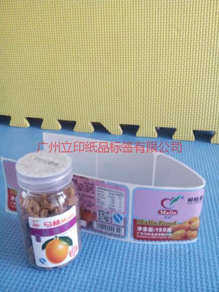 广州供应零食瓶贴/果糕点瓶标/不干胶标签印刷