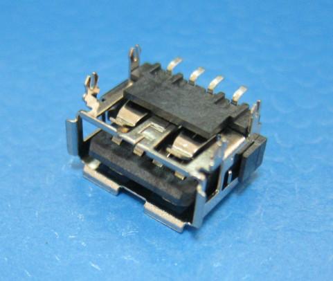 供应USB-AF-90度短体10.0母座四脚鱼叉DIP式 无卷边镀金
