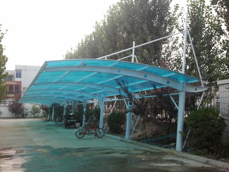 阳光板汽车棚供应阳光板汽车棚，上海厂家供应阳光板汽车棚 自行车棚价钱