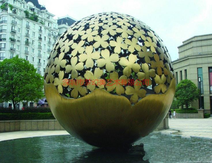 供应大型镂空球雕塑 广场镂空球雕塑 大型不锈钢雕塑制作 深圳雕塑厂家