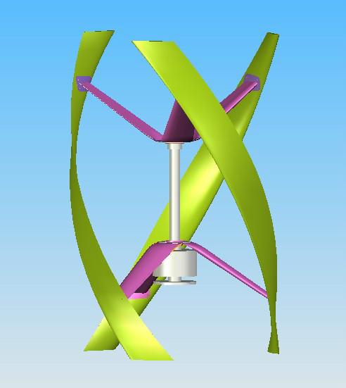 1KW磁悬浮螺旋H型风力发电机批发