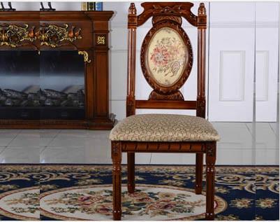 供应欧式实木餐椅厂，欧式古典风格 实木雕刻法官椅 庄重欧式实木餐椅图片