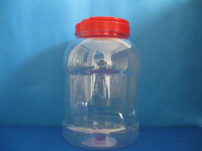 供应食品包装透明PET塑料广口瓶 大口径广口瓶 带提手
