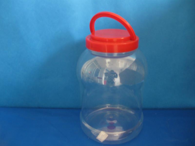 供应食品包装透明PET塑料广口瓶 大口径广口瓶 带提手