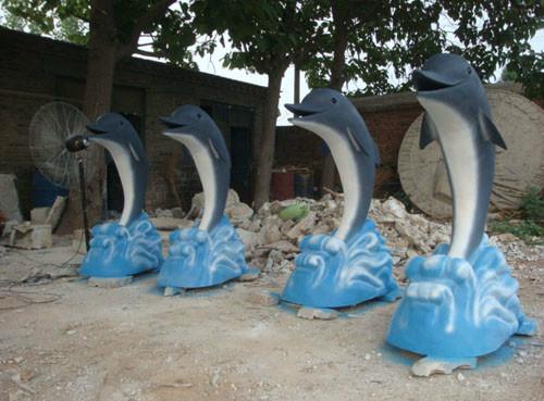 供应树脂动物雕塑/玻璃钢海豚雕塑