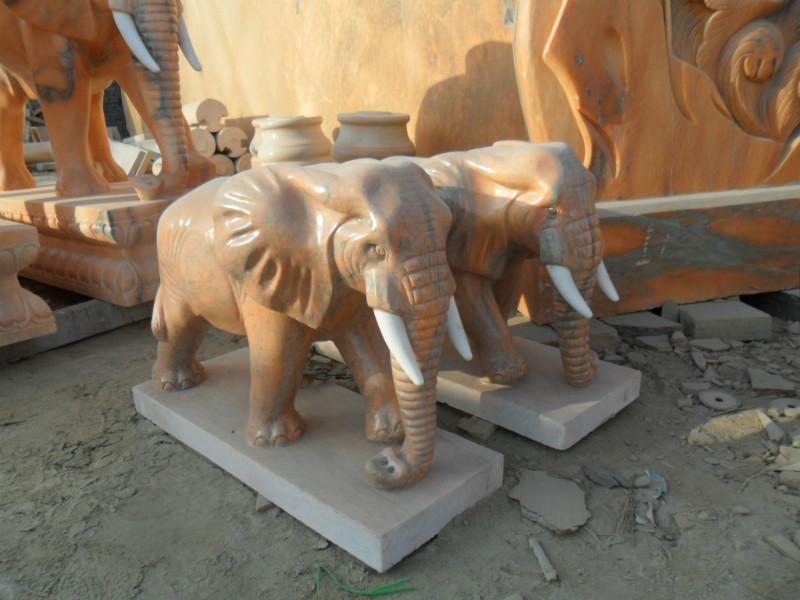 供应大理石大象石雕小象雕刻大象图片