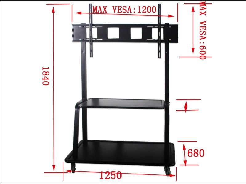 供应55-100寸液晶电视移动落地架 电视推车支架图片
