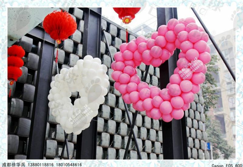 供应情人节气球装饰/节日气球装饰效果/情人节装饰/气球装饰布置