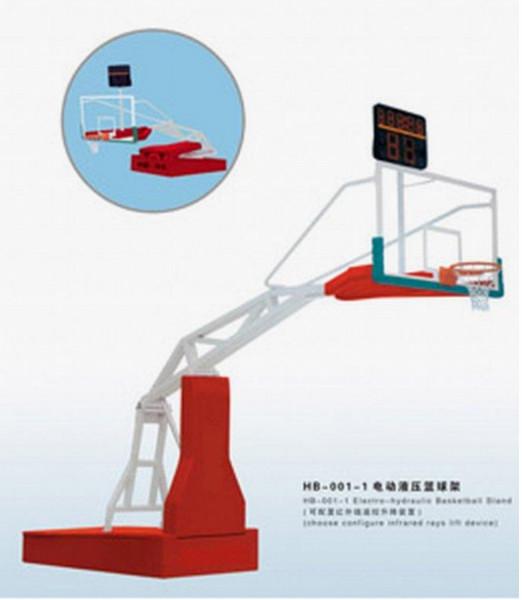 河北双龙体育供应带秒表电动液压篮球架、仿电动篮球架