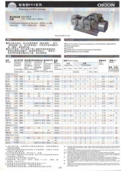 供应日本好利旺KRX-1干式真空泵，北京真空泵，首先京北汇通