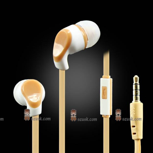 供应手机耳机 扁平彩色耳机 三星苹果手机耳机 入耳3.5mm耳机工