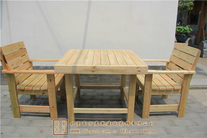 供应室外防腐木桌椅 