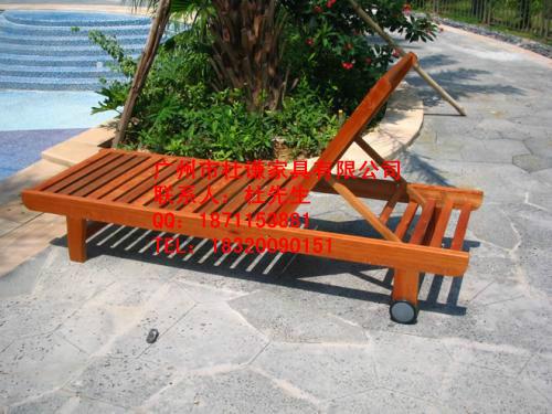 供应三亚沙滩木制躺椅供应菠萝格木制作