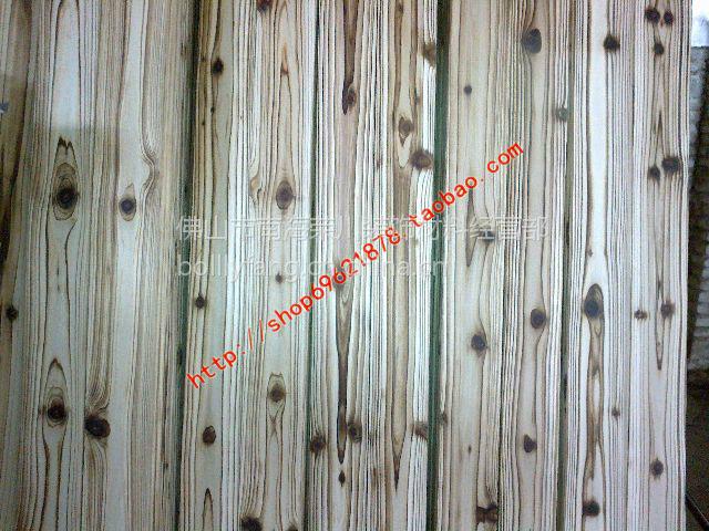 供应杉木浅色碳化炭烧板护墙板装饰面板