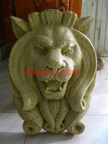 供应成都专业定制动物雕塑小狮子头报价动物雕塑供货商最新价格
