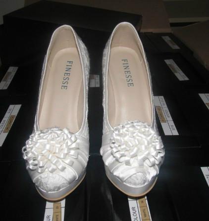 供应外贸时尚婚礼高跟鞋 白色婚鞋 时装高跟鞋028图片