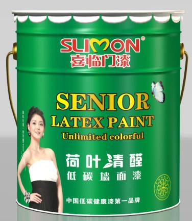 中国低碳健康漆领导品牌 喜临门荷叶清醛低碳墙面漆