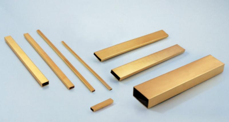 生产多种h62扁形黄铜管，h65铜扁管，黄铜异型管