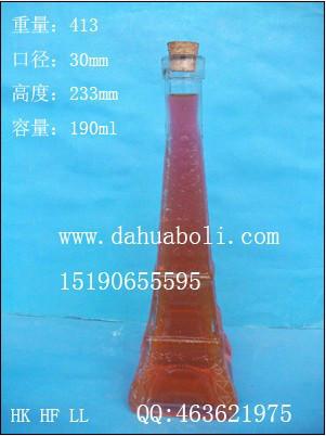 供应徐州玻璃厂生产工艺铁塔许愿玻璃瓶