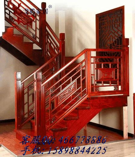 龙腾家居--实木楼梯--直梯--红橡木--橡胶木--泰橡木