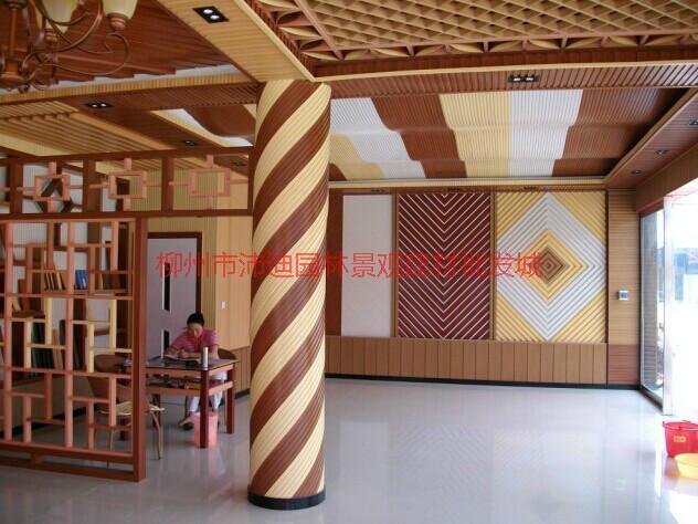 供应广西贵港生态木批发生态木装饰墙板生产厂家生态木特性生态木工程案例