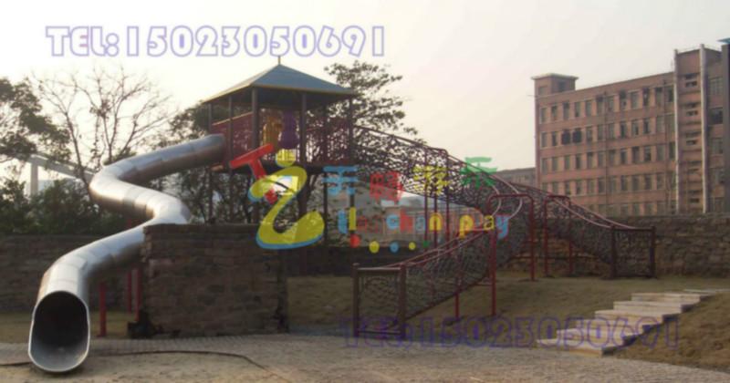 重庆进口防腐木质儿童滑滑梯,不锈钢滑梯,商超小勇士冒险拓展乐园, 重庆沙坪坝超大型攀爬玩具