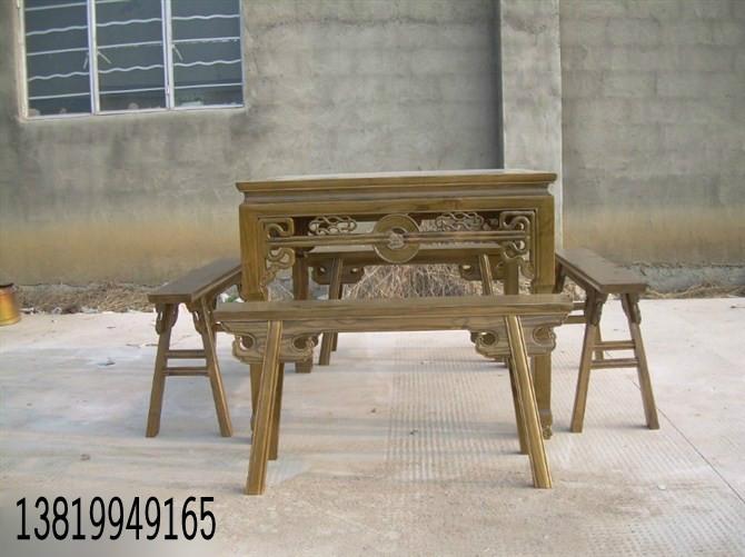 供应古典家具餐桌，东阳木雕古典明清家具，中式实木餐桌，厂家直销
