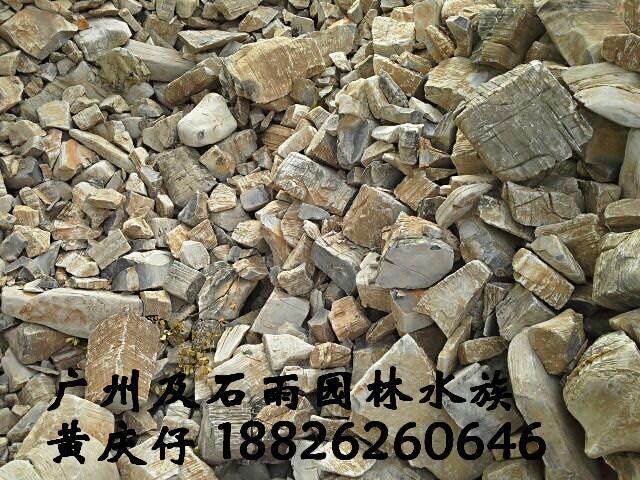 广州及石雨批发水族造景石水纹石批发